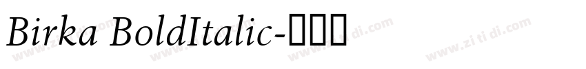 Birka BoldItalic字体转换